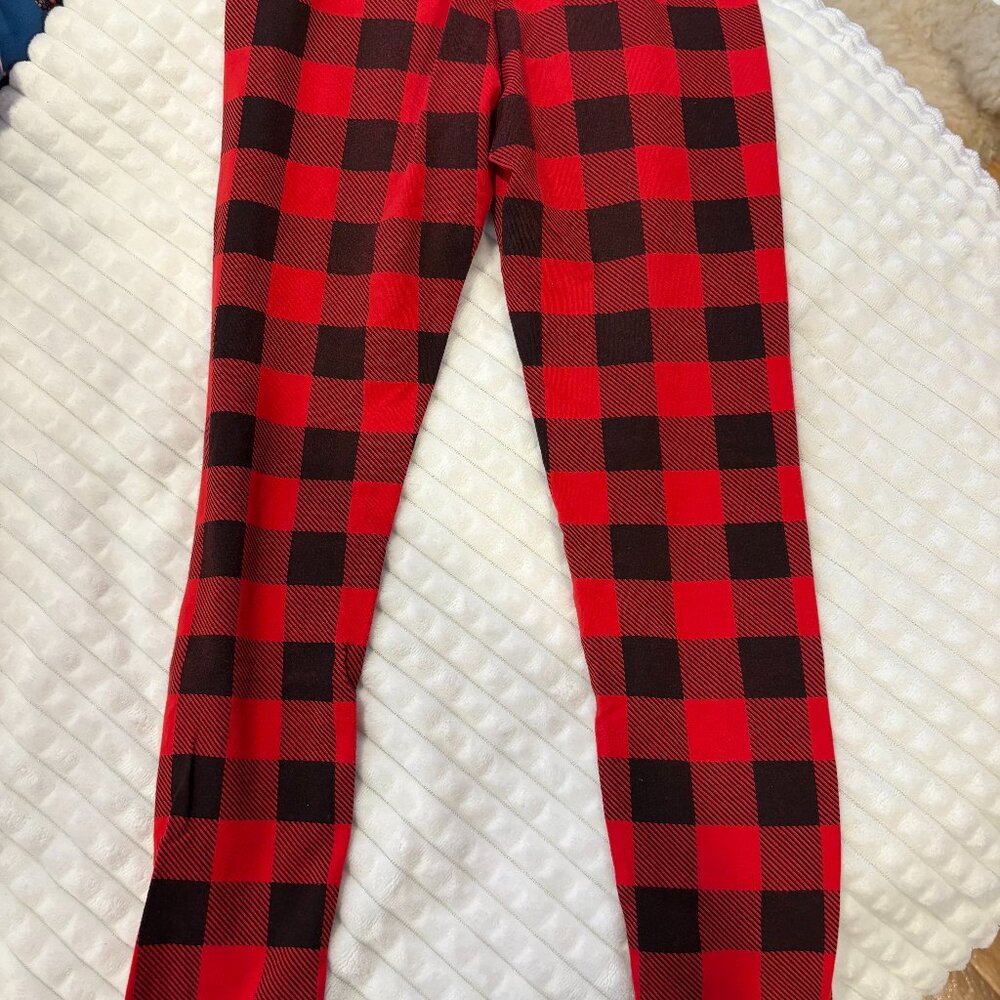 Red and Black Pajama Pants Size 10/12